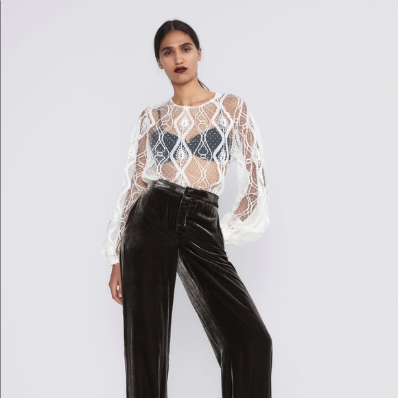 ZARA Mesh Tulle Top - Picture 3 of 10